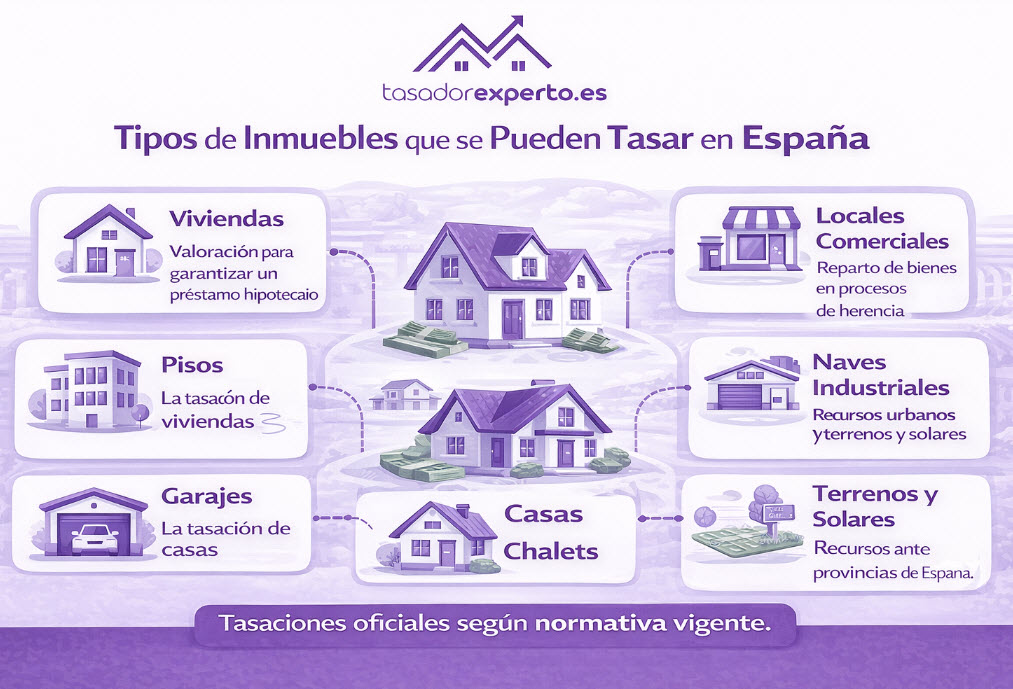 tipos de inmuebles que se pueden tasar